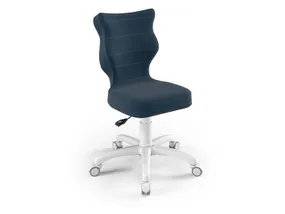 BRW Детский настольный стул темно-синего цвета размер 4 OBR_PETIT_BIALY_ROZM.4_VELVET_24 фото