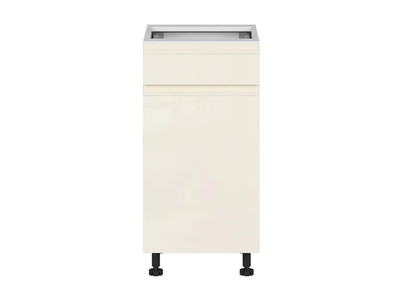 BRW Правосторонний кухонный шкаф Sole 40 см с ящиками с плавным закрыванием магнолия глянцевая, альпийский белый/магнолия глянец FH_D1S_40/82_P/STB-BAL/XRAL0909005 фото №1