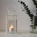IKEA BORRBY БОРРБЮ, ліхтар для формової свічки, для приміщення/вулиці білий, 28 см 302.701.42 фото thumb №5