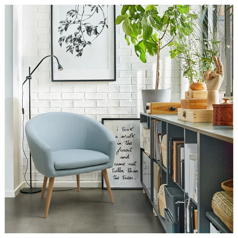 IKEA GLAMSEN ГЛАМСЕН, крісло, Orrsta світло-блакитний 705.449.46 фото №3