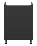 BRW Тумба для кухонної мийки Sole L6 60 см, права чорна матова, чорний/чорний матовий FM_DK_60/82_P-CA/CAM фото thumb №1