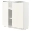 IKEA METOD МЕТОД, підлогова шафа з полицями / 2 дверцят, білий / ВАЛЛЬСТЕНА білий, 80x37 см 895.071.33 фото thumb №1