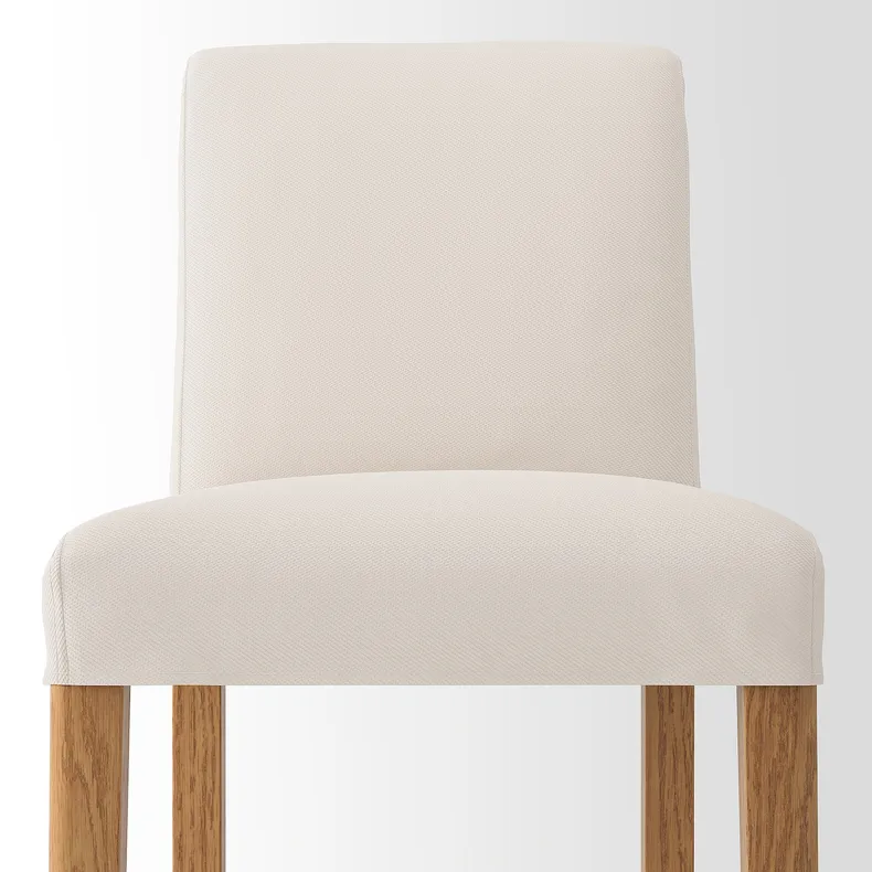 IKEA BERGMUND БЕРГМУНД, барний стілець зі спинкою, імітація. дуб / Халлар бежевий, 62 см 993.881.96 фото №3