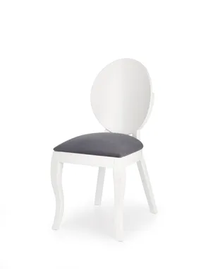 Кухонний стілець HALMAR VERDI білий/сірий (1шт=2шт) фото