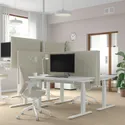IKEA MITTZON МІТТЗОН, стіл регульований, електричний білий, 140x80 см 195.285.63 фото thumb №3