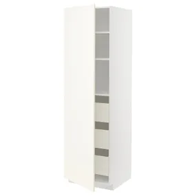 IKEA METOD МЕТОД / MAXIMERA МАКСИМЕРА, высокий шкаф с ящиками, белый / Вальстена белый, 60x60x200 см 095.074.05 фото
