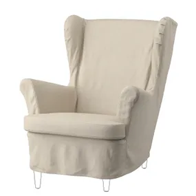IKEA STRANDMON СТРАНДМОН, чохол крісла з підголівником, РІСАНЕ натуральний 505.118.43 фото