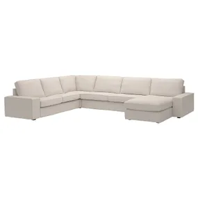 IKEA KIVIK КІВІК, кутовий 6-місний диван з кушеткою, Tresund світло-бежевий 794.828.78 фото