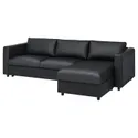 IKEA VIMLE ВІМЛЕ, 3-місний диван із кушеткою, Гранн/Бомстад чорний 594.773.59 фото thumb №2