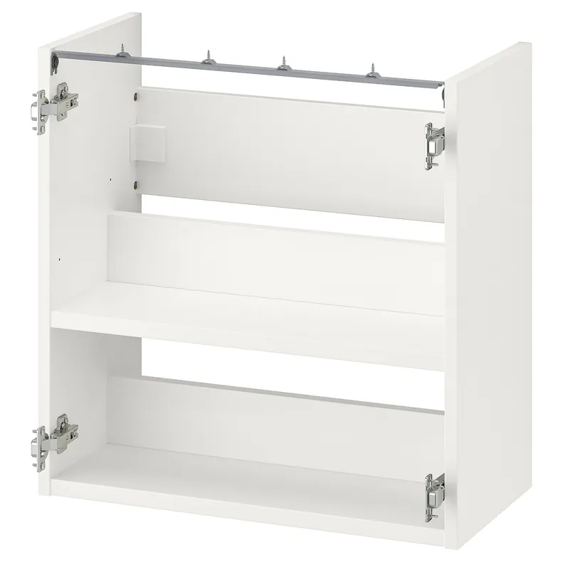 IKEA ENHET ЕНХЕТ, підлогова шафа під раковину з полиц, білий, 60x30x60 см 604.623.52 фото №1