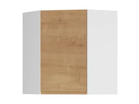 BRW Угловой верхний кухонный шкаф Sole 60 см левый дуб арлингтон, альпийский белый/арлингтонский дуб FH_GNWU_60/72_L-BAL/DAANO фото