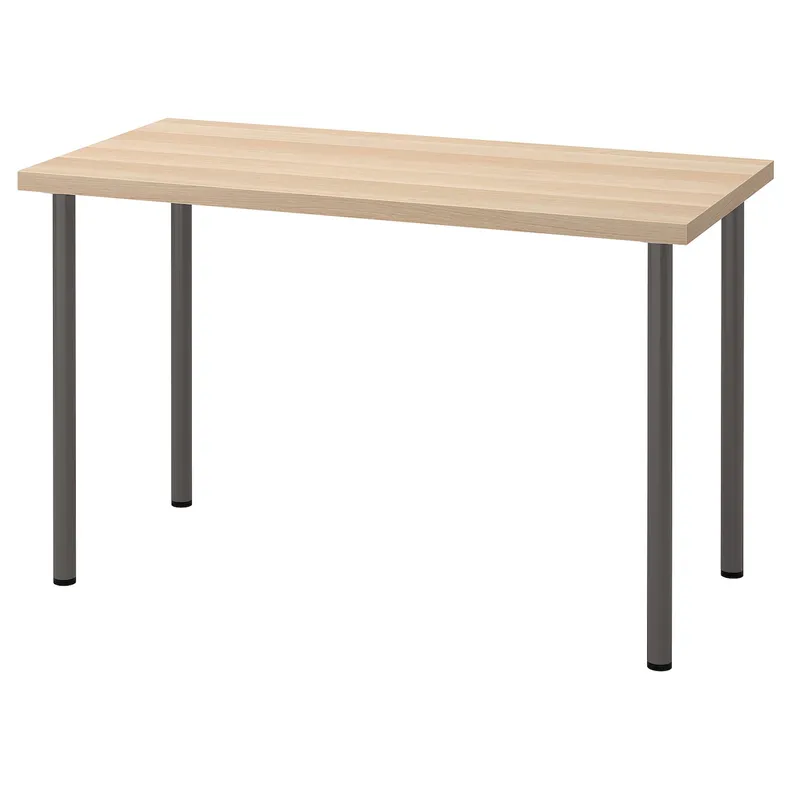 IKEA LAGKAPTEN ЛАГКАПТЕН / ADILS АДИЛЬС, письменный стол, Дуб, окрашенный в белый / темно-серый цвет, 120x60 см 994.168.87 фото №1