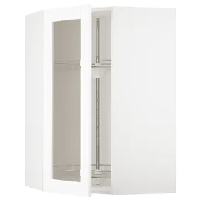 IKEA METOD МЕТОД, углов навесн шкаф с врщ скц / сткл дв, белый Энкёпинг / белая имитация дерева, 68x100 см 594.736.10 фото