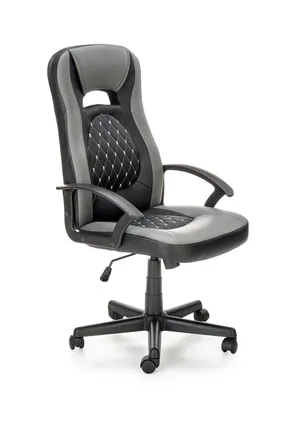 Крісло комп'ютерне офісне обертове HALMAR CASTANO : чорний/сірий фото