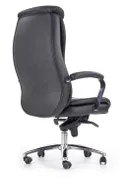 Крісло комп'ютерне офісне обертове HALMAR QUAD чорний, екошкіра перфорована фото thumb №2