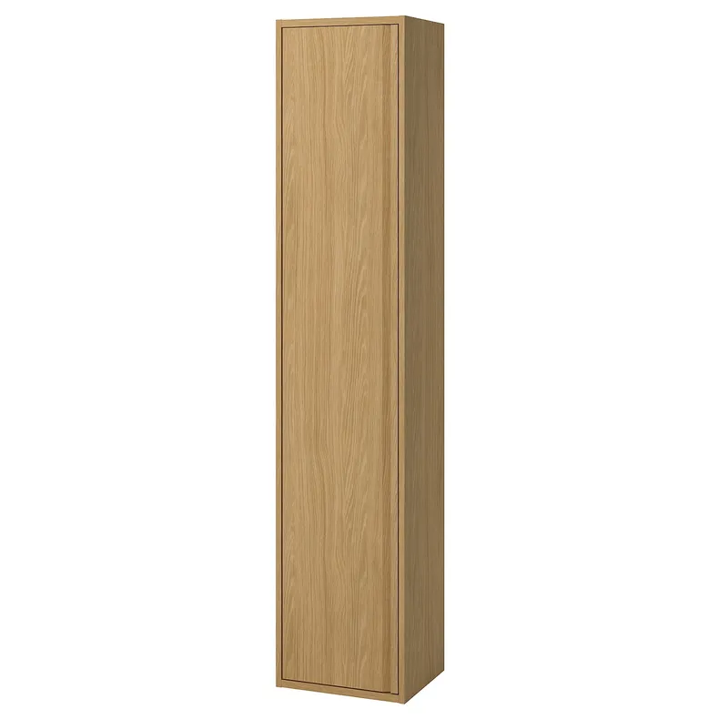 IKEA ÄNGSJÖN ЭНГШЁН, высокий шкаф с дверцей, имит. дуб, 40x35x195 см 805.350.79 фото №1