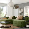 IKEA JÄTTEBO ЄТТЕБУ, 3,5-місн модульн диван з кушетками, з підлокітниками САМСАЛА/темний жовто-зелений 294.694.93 фото thumb №4
