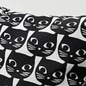 IKEA GERDIE ГЕРДІ, подушка, білий / чорний кіт, 40x40 см 604.106.31 фото thumb №3