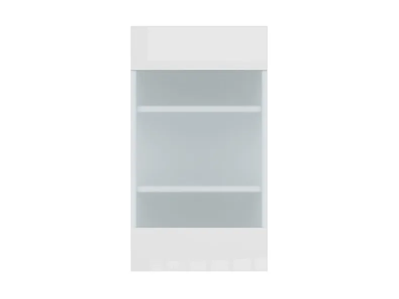 BRW Верхний кухонный гарнитур Tapo Special 40 см с витриной слева белый экрю, альпийский белый/экрю белый FK_G_40/72_LV-BAL/BIEC фото №1