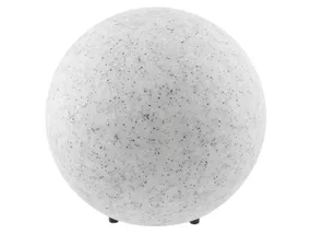BRW Садовий світильник Marmo 38см пластикова сфера біло-сірий 073567 фото