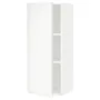 IKEA METOD МЕТОД, навесной шкаф с полками, белый / Воксторп матовый белый, 40x100 см 794.644.45 фото