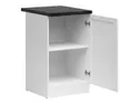 BRW Junona Line базовый шкаф для кухни 50 см правый с топом белый, белый/белый/металлический сланцевый черный/золотой D1D/50/82_P_ZBL-BI/BI/LMC фото thumb №3