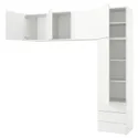 IKEA PLATSA ПЛАТСА, гардероб 5 дверцят+3 шухляди, білий / ФОННЕС білий, 240x42x241 см 094.371.15 фото thumb №1