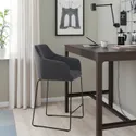 IKEA TOSSBERG ТОССБЕРГ, стул барный, металлический черный / огненный темно-серый 005.682.38 фото thumb №4