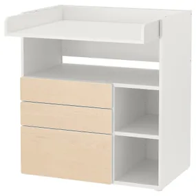 IKEA SMÅSTAD СМОСТАД, пеленальный стол, Белая с 3 выдвижными ящиками, 90x79x100 см фото