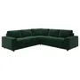 IKEA VIMLE ВІМЛЕ, кутовий диван, 4-місний, з широкими підлокітниками/Djuparp темно-зелений 894.367.77 фото