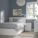 IKEA MALM МАЛЬМ, каркас кровати+2 кроватных ящика, белый / Лурой, 120x200 см 990.477.44 фото thumb №2