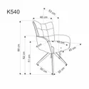 Кухонний стілець HALMAR K540 сірий фото thumb №2