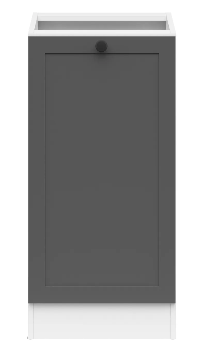 BRW Junona Line базовый шкаф для кухни 50 см левый графит, белый/графит D1D/50/82_L_BBL-BI/GF фото №1