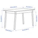 IKEA PINNTORP ПІННТОРП / STEFAN СТЕФАН, стіл+4 стільці, світло-коричнева пляма біла пляма / книза сіра / бежева, 125 см 395.478.34 фото thumb №3