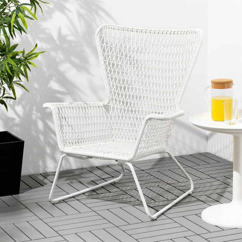 IKEA HÖGSTEN ХЭГСТЕН, садовое кресло, белый 502.098.65 фото №3