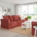 IKEA GRÖNLID ГРЕНЛІД, 3-місний диван, ЛЬЙУНГЕН світло-червоний 994.089.72 фото thumb №2