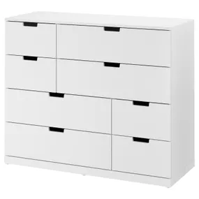 IKEA NORDLI НОРДЛІ, комод із 8 шухлядами, білий, 120x99 см 792.395.03 фото