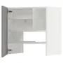 IKEA METOD МЕТОД, настінн шаф д / витяжки з полиц / дверц, білий / сірий Бодбін, 60x60 см 595.053.43 фото