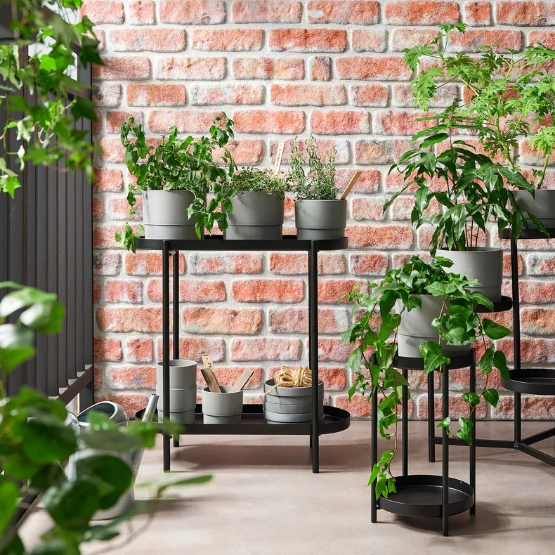 IKEA OLIVBLAD ОЛІВБЛАД, підставка для рослин, для приміщення / вулиці чорний, 56 см 104.866.47 фото №6