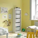 IKEA TROFAST, стеллаж для мусорных контейнеров, Белый/серый, 46x30x145 см 695.754.77 фото thumb №2