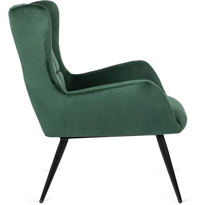 Кресло мягкое бархатное MEBEL ELITE VINCENT Velvet, Зеленый фото №8