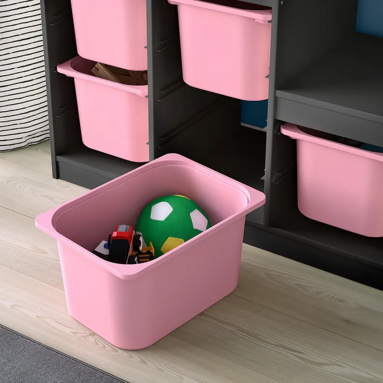 IKEA TROFAST ТРУФАСТ, шафа, сірий / рожевий, 99x44x94 см 295.268.65 фото №3
