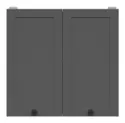 BRW Двухдверный кухонный шкаф Junona Line 60 см графит, белый/графит G2D/60/57-BI/GF фото thumb №1
