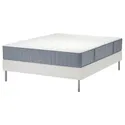 IKEA LYNGÖR ЛИНГЁР, тахта, Vågstranda medium hard / light blue white, 160x200 см 695.541.73 фото thumb №1