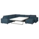 IKEA VIMLE ВИМЛЕ, углов 5-мест диван-кровать+козетка, с широкими подлокотниками/охлажденный темно-синий 095.369.69 фото thumb №1