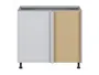 BRW Кухонный угловой шкаф Верди правый светло-серый матовый встраивается в угол 105x82 см, греноловый серый/светло-серый матовый FL_DNW_105/82/60_P/B-SZG/JSZM фото