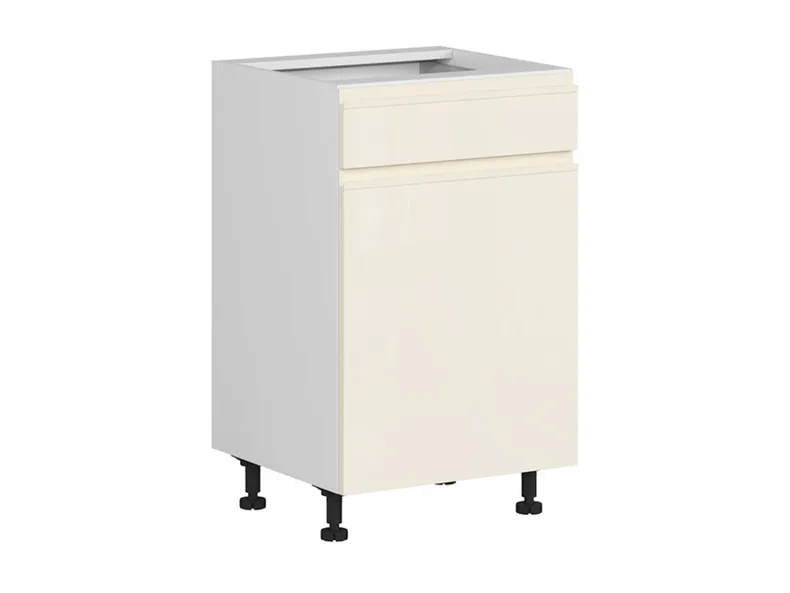 BRW Sole кухонный базовый шкаф 50 см левый с ящиками бесшумного закрывания магнолия глянец, альпийский белый/магнолия глянец FH_D1S_50/82_L/STB-BAL/XRAL0909005 фото №2