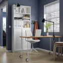 IKEA BILLY БІЛЛІ / OXBERG ОКСБЕРГ, книжкова шафа з дверцятами, білий, 80x30x202 см 292.810.66 фото thumb №2