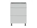 BRW Кухонный базовый шкаф Top Line 60 см с ящиками светло-серый матовый, греноловый серый/светло-серый матовый TV_D3S_60/82_2SMB/SMB-SZG/BRW0014 фото thumb №1