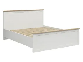 BRW Ліжко двоспальне BRW LOKSA A 180x200 см, сосна андерсен біла/дуб грендсон LOZ/180/A-APW фото